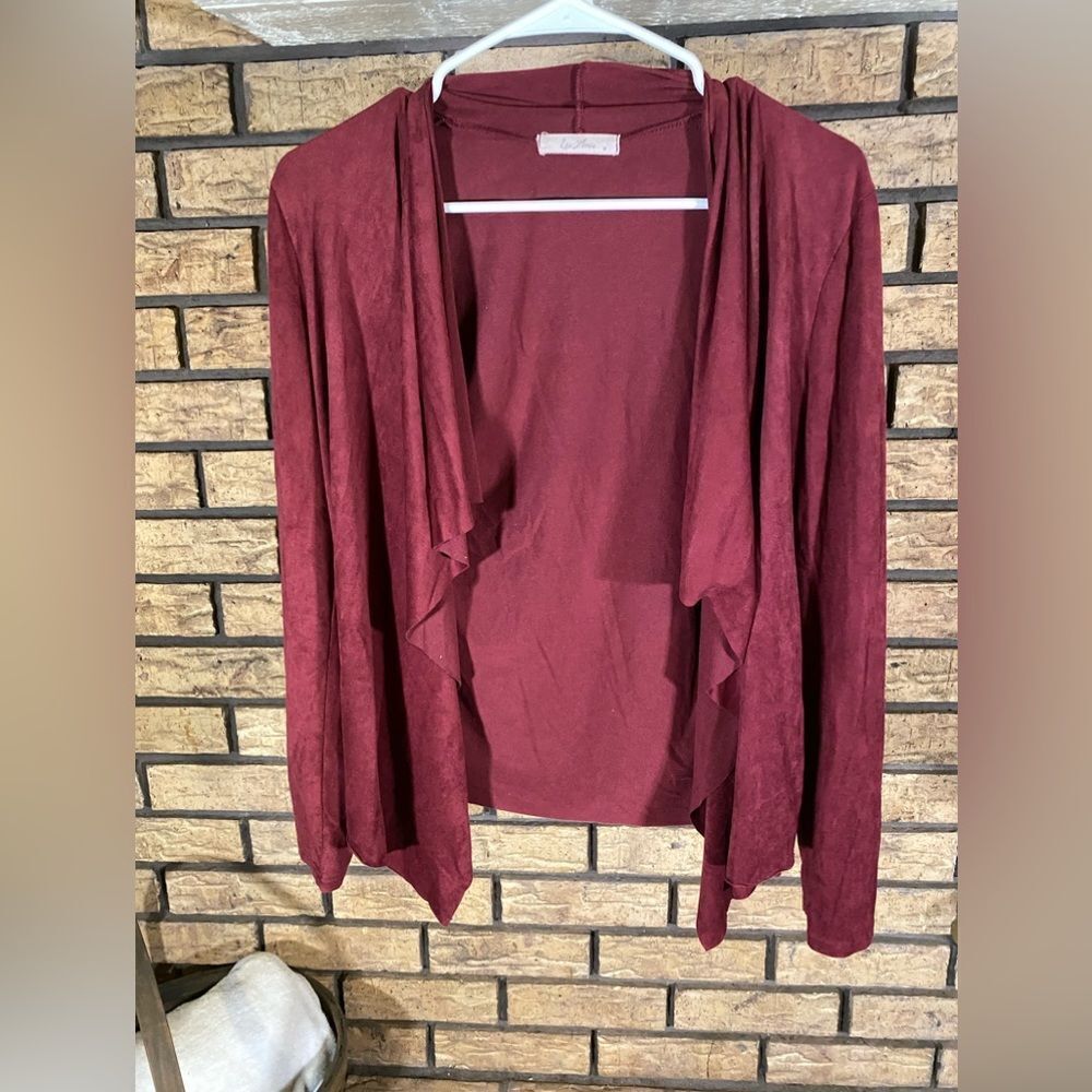 Les Amis Maroon Cardigan